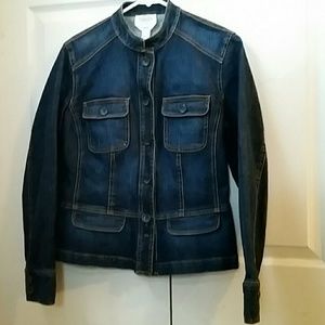 Talbots stretch jean jacket size 4 Blazer